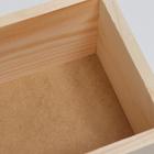 Кашпо деревянное, 12.5×10.5×9.5 см "Be happy", гравировка - фото 24738831