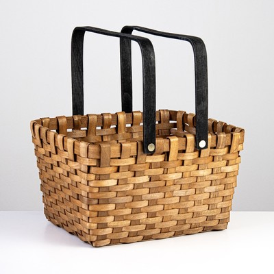 Корзина плетёная (секвойя), 28×23xH16/31 см, коричневый