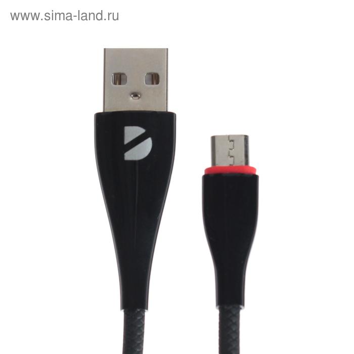 Кабель Deppa Ceramic, micro USB - USB, 2 А, 1м, чёрный - Фото 1
