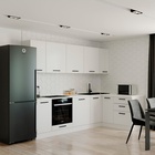 Кухня угловая «Жемчуг», со столешницей, 2600×1600 мм, цвет белый/мрамор марквина белый/жемчуг - Фото 1