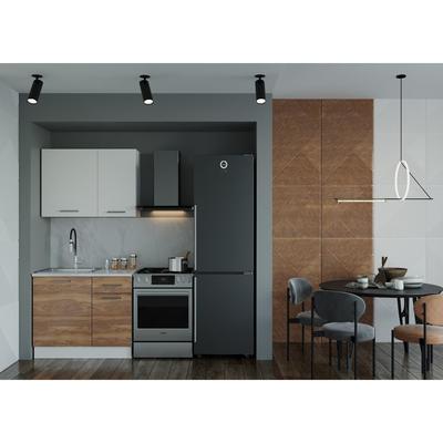 Кухня Лада 1000х600 Белый/Мрамор Марквина белый/ Жемчуг,Дуб крафт