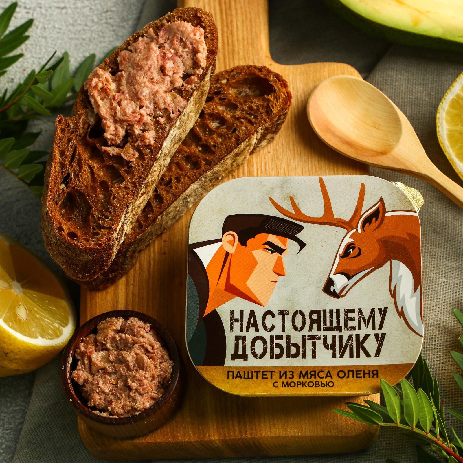 Паштет из мяса оленя «Добытчик», 100 г. (5446538) - Купить по цене от  129.00 руб. | Интернет магазин SIMA-LAND.RU