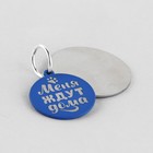 Адресник под гравировку + подвес «Меня ждут дома», верхняя часть d=2.2 см, нижняя d=3 см, синяя - Фото 6