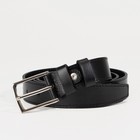 Ремень мужской FAVORIT, ширина 3 см, винт, пряжка металл, чёрный - Фото 1