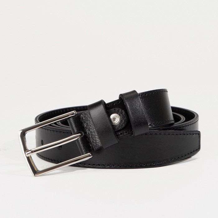 Ремень мужской FAVORIT, ширина 3 см, винт, пряжка металл, чёрный - Фото 1