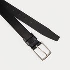 Ремень мужской FAVORIT, ширина 3 см, винт, пряжка металл, чёрный - Фото 2