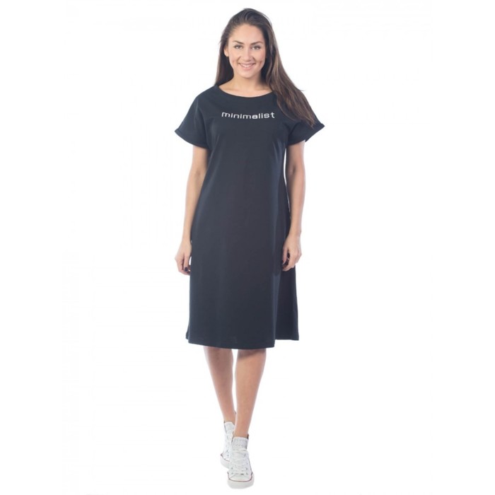 Платье-футболка Minimalist, размер 44, цвет чёрный - Фото 1