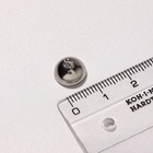 Замок-концевик магнитный, 16×10 мм, петель=1.2 мм, шарик, цвет серебро - Фото 3