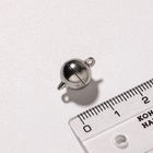 Замок-концевик магнитный, 16×10 мм, петель=1.2 мм, шарик, цвет серебро - Фото 2