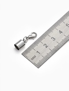 Замок карабин 5 шт. 12×7 мм, с удлинителем и обжимными круглыми концевиками 11×7 мм, внутренний 6.5 мм, цвет серебро - Фото 4