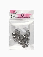 Замок карабин 5 шт. 12×7 мм, с удлинителем и обжимными круглыми концевиками 11×7 мм, внутренний 6.5 мм, цвет серебро - Фото 6