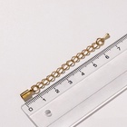 Замок-карабин (набор 5 шт.), 12×7 мм с удлинителем и обжимными круглыми концевиками 9×5 мм (внутр. 4 мм) - Фото 3