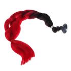 Коса на мотошлем, 60 см, чёрно-красный, крепление на присоску - Фото 2