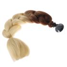 Коса на мотошлем, 60 см, черно-белый, крепление на присоску - Фото 2