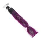 Коса на шлем, 60 см, черно-фиолетовый, крепление на присоску, - Фото 4