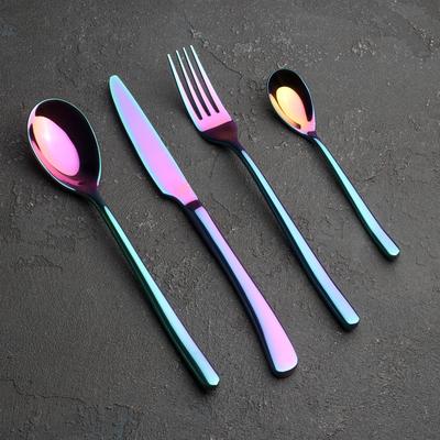 Набор столовых приборов из нержавеющей стали Magistro «Джентри», 4 предмета, цвет неоновый