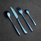 Набор столовых приборов из нержавеющей стали Magistro «Джентри», 4 предмета, цвет синий - Фото 3