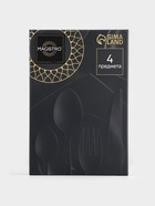 Набор столовых приборов из нержавеющей стали Magistro «Джентри», 4 предмета, цвет чёрный - Фото 5