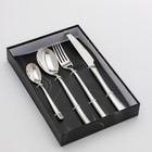 Столовые приборы Magistro «Джентри», 4 предмета, нержавеющая сталь, серебристые - Фото 3