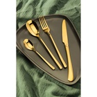 Набор столовых приборов из нержавеющей стали Magistro «Джентри», 4 предмета, цвет золотой - Фото 1