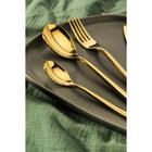 Набор столовых приборов из нержавеющей стали Magistro «Джентри», 4 предмета, цвет золотой - Фото 2