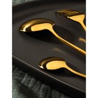 Набор столовых приборов из нержавеющей стали Magistro «Блинк», 4 предмета, цвет золотой - фото 4317755