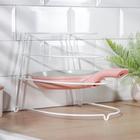 Подставка для хранения сковородок настольная, 3 отделения, 23×24×27 см, цвет белый 5598892