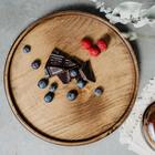 Поднос деревянный Magistro, 35×2,8 см, из натурального кедра, шоколадный - Фото 2