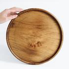 Поднос деревянный Magistro, 35×2,8 см, из натурального кедра, шоколадный - Фото 4