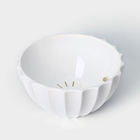 Кашпо для цветов с автополивом «Ракушка», 2.4 л, d=22 см, h=10, 5 см, белое - Фото 2