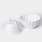 Кашпо для цветов с автополивом «Ракушка», 2.4 л, d=22 см, h=10, 5 см, белое - Фото 3