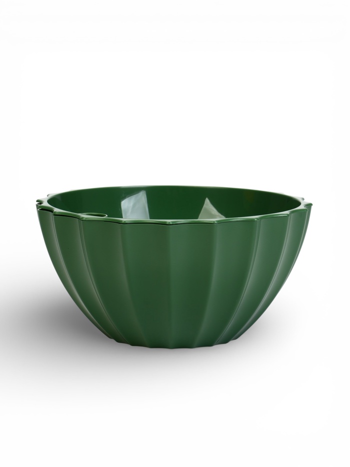 Кашпо для цветов с автополивом «Ракушка», 2.4 л, d=22 см, h=10.5 см, зелёное - Фото 1