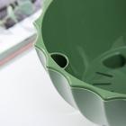 Кашпо для цветов с автополивом «Ракушка», 2.4 л, d=22 см, h=10.5 см, зелёное - Фото 2