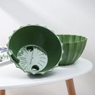 Кашпо для цветов с автополивом «Ракушка», 2.4 л, d=22 см, h=10.5 см, зелёное - Фото 3