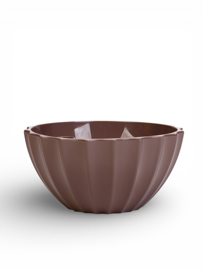 Кашпо для цветов с автополивом «Ракушка», 2.4 л, d=22 см, h=10.5 см, цвет мокко