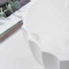 Кашпо для цветов с автополивом «Ракушка», 3.4 л, d=25 см, h=12 см, белое - Фото 2