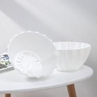 Кашпо для цветов с автополивом «Ракушка», 3.4 л, d=25 см, h=12 см, белое - Фото 3