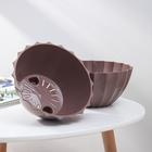 Кашпо для цветов «Ракушка», 3.4 л, d=25 см, h=12 см, коричневое 5866350