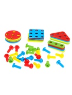 Конструктор в чемоданчике «Волшебный город», с электрическим шуруповёртом, 4 карточки, 57 деталей - Фото 7