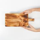 Доска для подачи на ножках Magistro, 38×17×6.5 см, обожжённая, дерево из натурального кедра - Фото 3