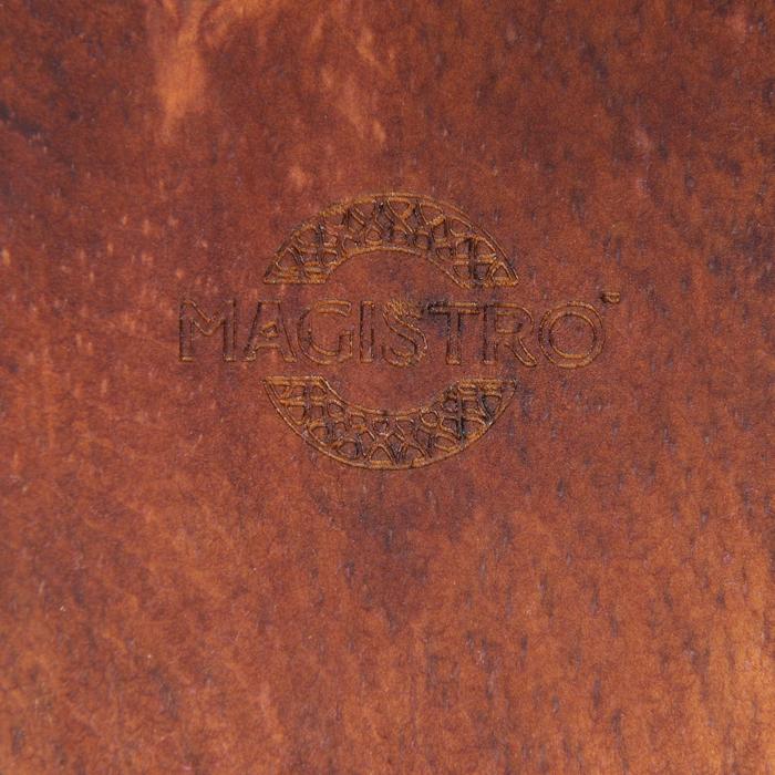 Доска разделочная, для подачи на ножках из натурального кедра Mаgistrо, 38×10,5×6,5 см, с ручкой, цвет шоколадный - фото 1908639260