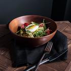 Тарелка деревянная суповая Magistro, 800 мл, из натурального кедра, шоколадная - Фото 6