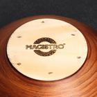 Тарелка деревянная суповая Magistro, 800 мл, из натурального кедра, шоколадная - Фото 8