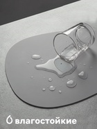 Салфетка сервировочная на стол Доляна «Тэм», 45×35 см, серая - Фото 2