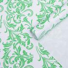 Бумага упаковочная крафт "Ветки зеленые-белые", 0,6 х 10 м, 70 г/м² - Фото 1