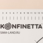 Армированный коврик с разметкой KONFINETTA, силикон, 40×50 см, 0,44 мм, цвет чёрный - фото 4317865