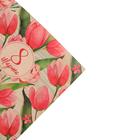 Бумага упаковочная крафтовая «Тюльпаны на 8 марта», 50 х 70 см - Фото 3