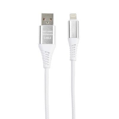 Кабель Smartbuy iK-512ERG, Lightning - USB, 2 А, 1 м, белый