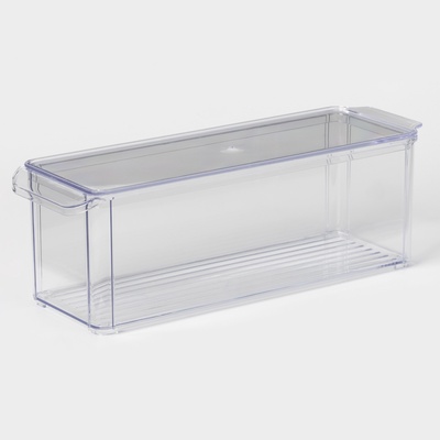 Контейнер для холодильника с крышкой IDEA, 10×30×10 см, пластик, прозрачный