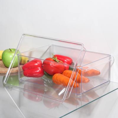 Контейнер для холодильника с крышкой IDEA, 20×30×10 см, пластик, прозрачный